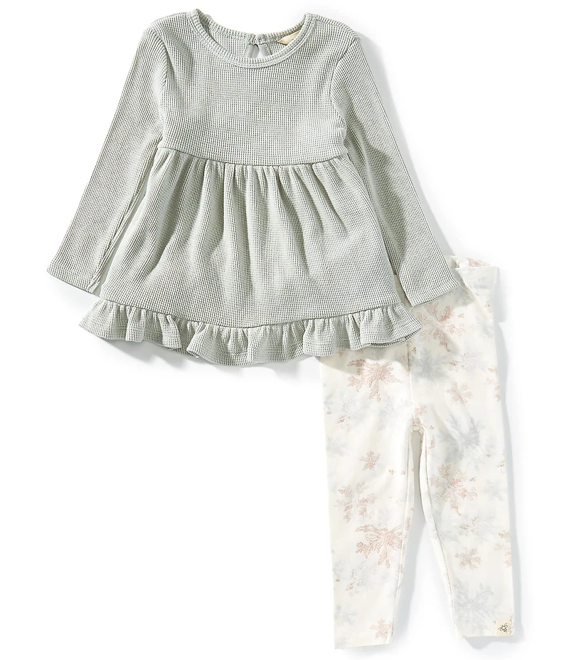 Burt's Bees Baby Girls Organic Cotton Tunic & Snowflake Flurry Legging Set