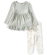 Burt's Bees Baby Girls Organic Cotton Tunic & Snowflake Flurry Legging Set