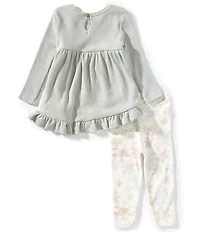 Burt's Bees Baby Girls Organic Cotton Tunic & Snowflake Flurry Legging Set