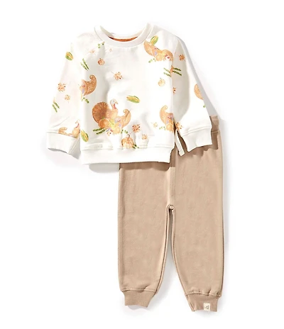 Burt's Bees Baby Girls Organic Happy Harvest Sweatshirt & Pants Set