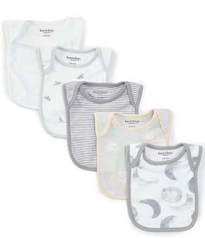 Burt's Bees Baby Hello Moon Five-Piece Bib Set