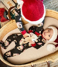 Burt's Bees Baby Long-Sleeve Candy Cane Footed Coverall