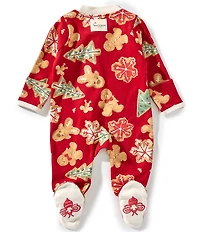 Burt's Bees Baby Long-Sleeve Gingerbread/Mixed Media Footed Coverall