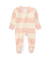 Burt's Bees Baby Long-Sleeve Rugby-Striped Footie Coverall