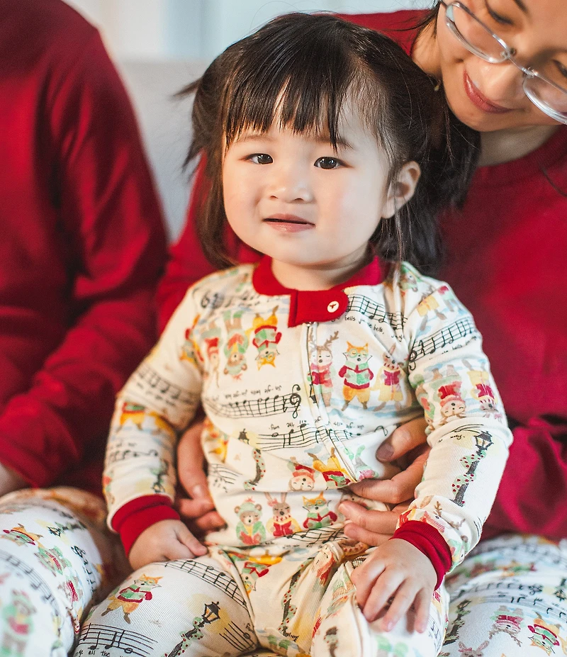 Burt's Bees Baby Organic Cotton Long-Sleeve Christmas Carolers Footed Coverall