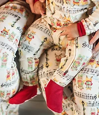 Burt's Bees Baby Organic Cotton Long-Sleeve Christmas Carolers Footed Coverall
