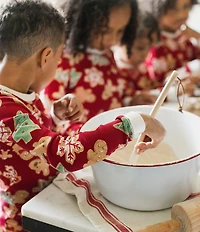 Burt's Bees Little Boys Christmas Gingerbread Man/Mixed-Media Printed Pajama T-Shirt & Matching Pajama Pant Set