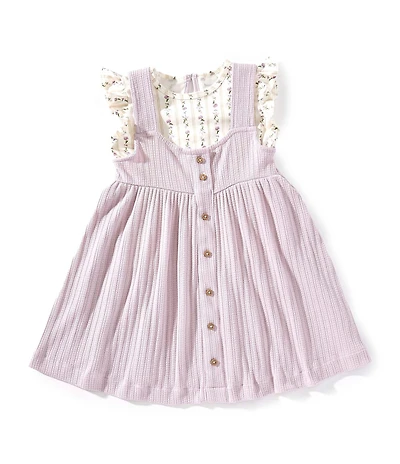 Burt's Bees Little Girls Organic Cotton Farmhouse Floral T-Shirt & Dress Set