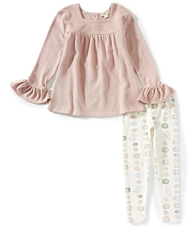 Burt's Bees Little Girls Organic Cotton Little Button Tunic & Legging Set