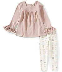 Burt's Bees Little Girls Organic Cotton Little Button Tunic & Legging Set