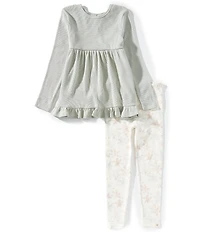 Burt's Bees Little Girls Organic Cotton Tunic & Snowflake Flurries Legging Set