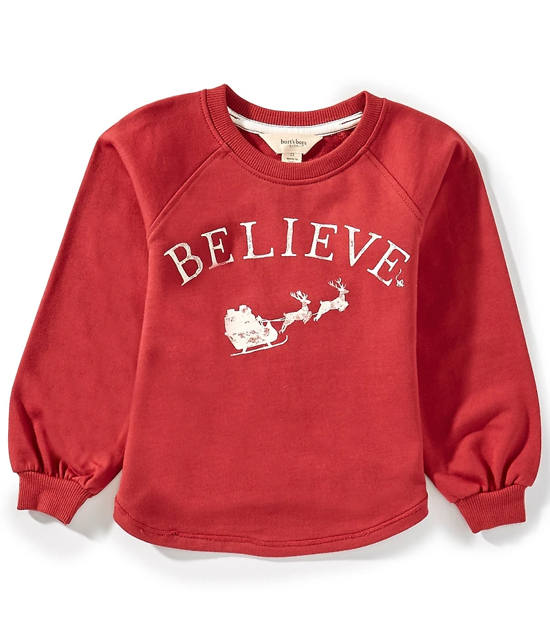 Burt's Bees Little Kids Organic Cotton Believe Sweatshirt