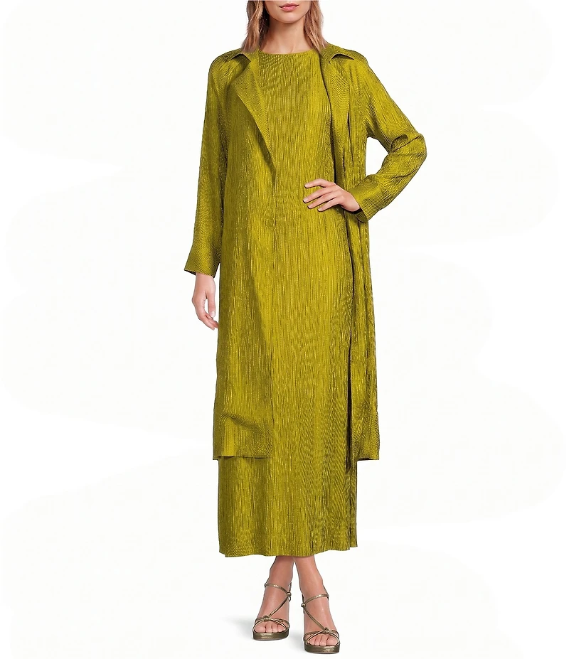 Buru Belted Wrap Collared Trench Coat
