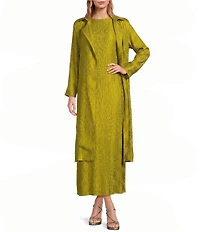 Buru Belted Wrap Collared Trench Coat
