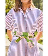 Buru Donna A-Line Striped Day Midi Dress