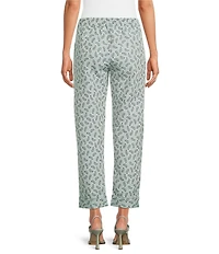 Buru Everyday High Rise Paisley Print Coordinating Ankle Pants
