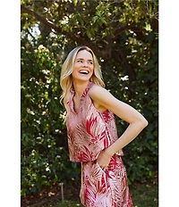 Buru Everyday Palm Brocade Coordinating Mini Skirt