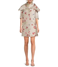 Buru Jacquard Tailored Car Coat