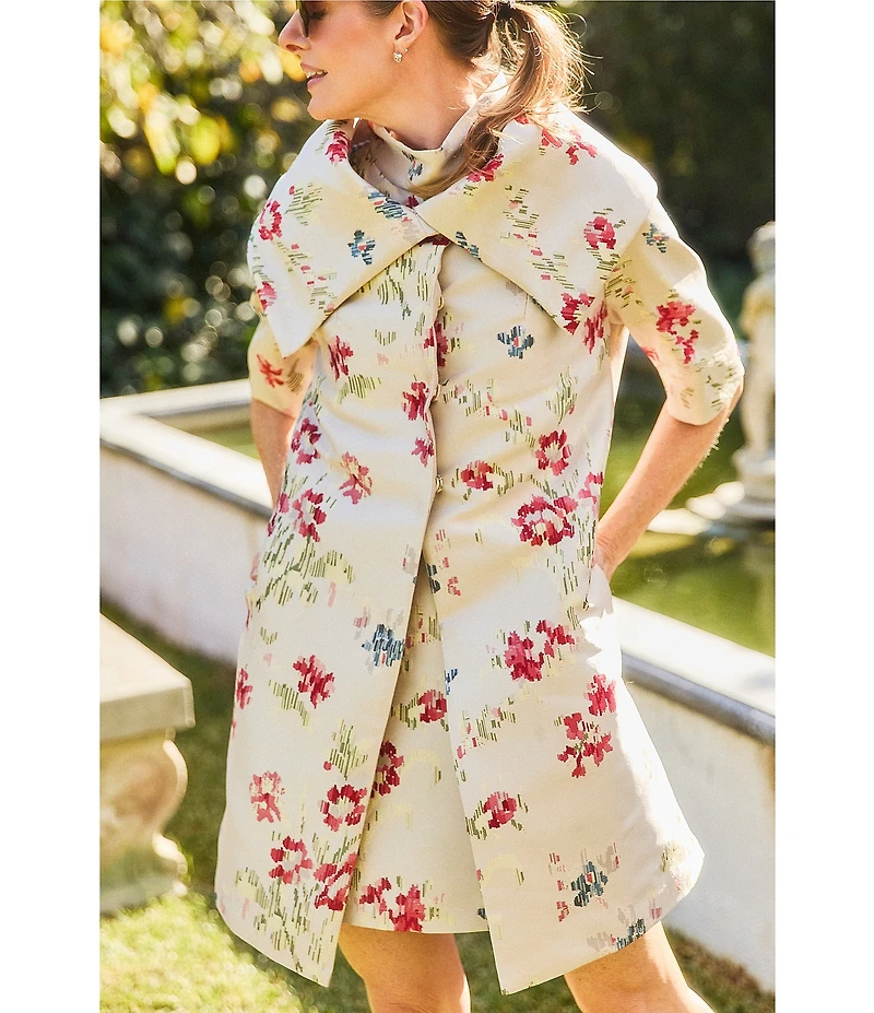 Buru Jacquard Tailored Car Coat