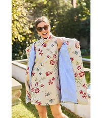 Buru Jacquard Tailored Car Coat