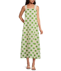 Buru Long Sleeveless Square Neck Pillar Gown