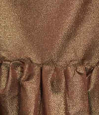 Buru Metallic Crew Neck Sleeveless Drop Waist Midi Dress