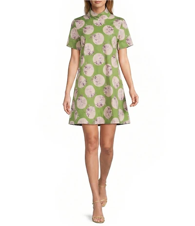 Buru Mock Neck Mod Mini Dress