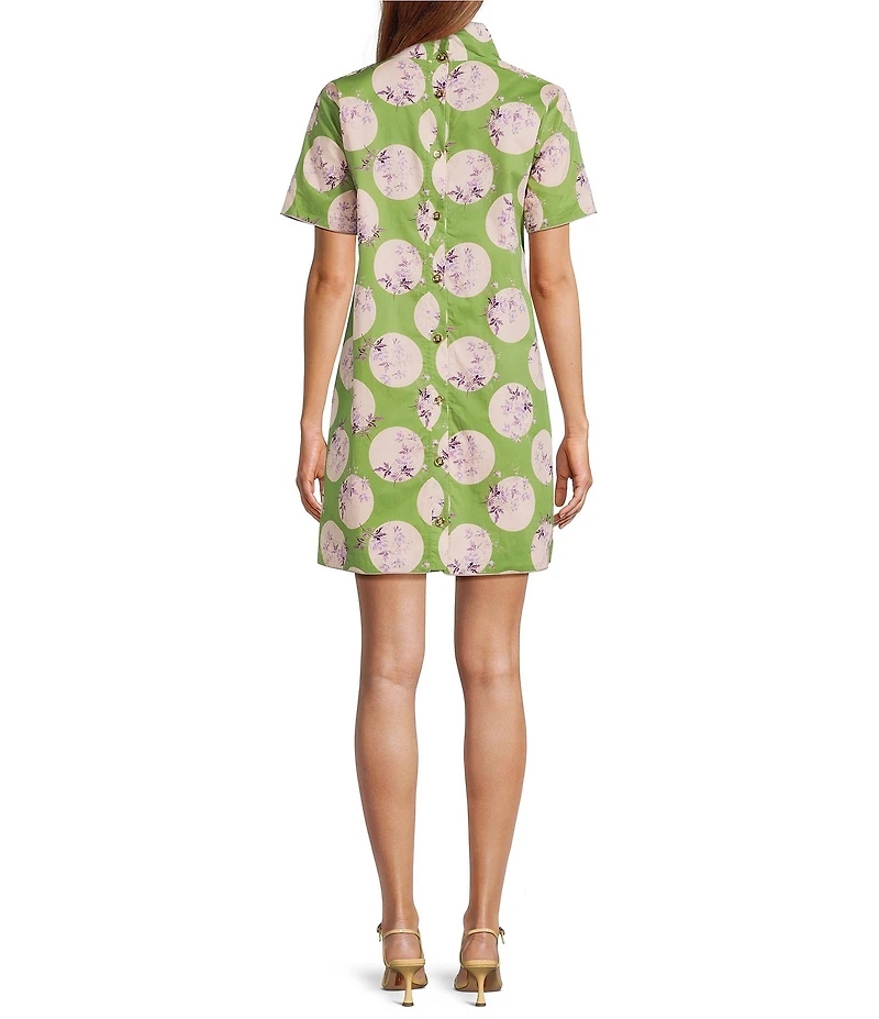 Buru Mock Neck Mod Mini Dress