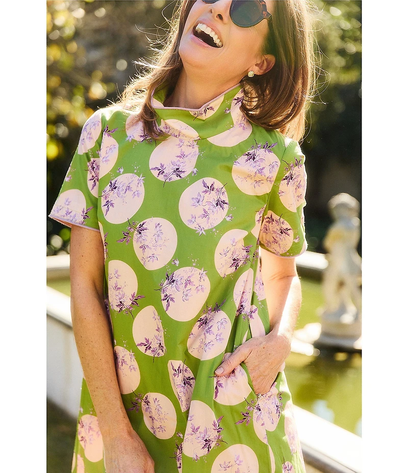 Buru Mock Neck Mod Mini Dress