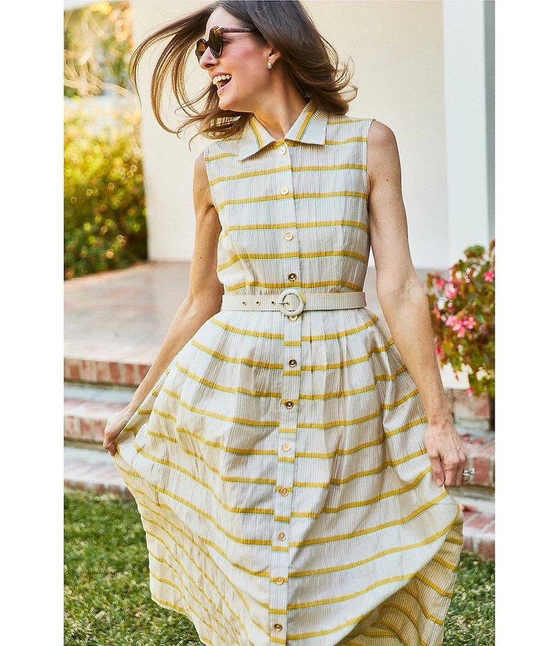Buru Puff Sleeve Banded Ruffle Collar A-Line Mini Dress