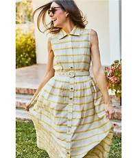 Buru Puff Sleeve Banded Ruffle Collar A-Line Mini Dress