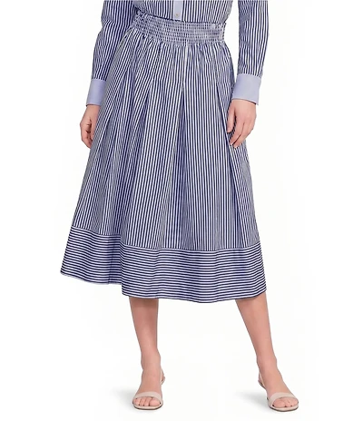 Buru Smocked Waist Midi Skirt
