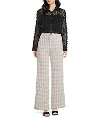 Buru Textured Contrast Collar Button Down