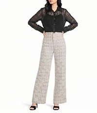 Buru Textured Contrast Collar Button Down