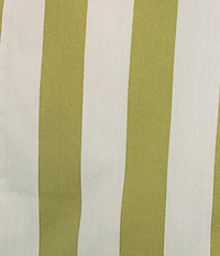 Buru Tie Shoulder Strap Stripe Print Scalloped V-Neck Maxi Dress