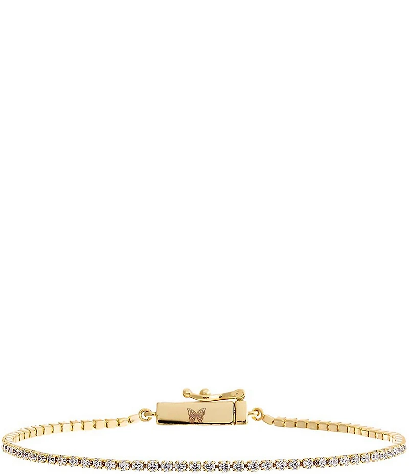 By Adina Eden Crystal Eden Classic Thin Tennis Line Bracelet