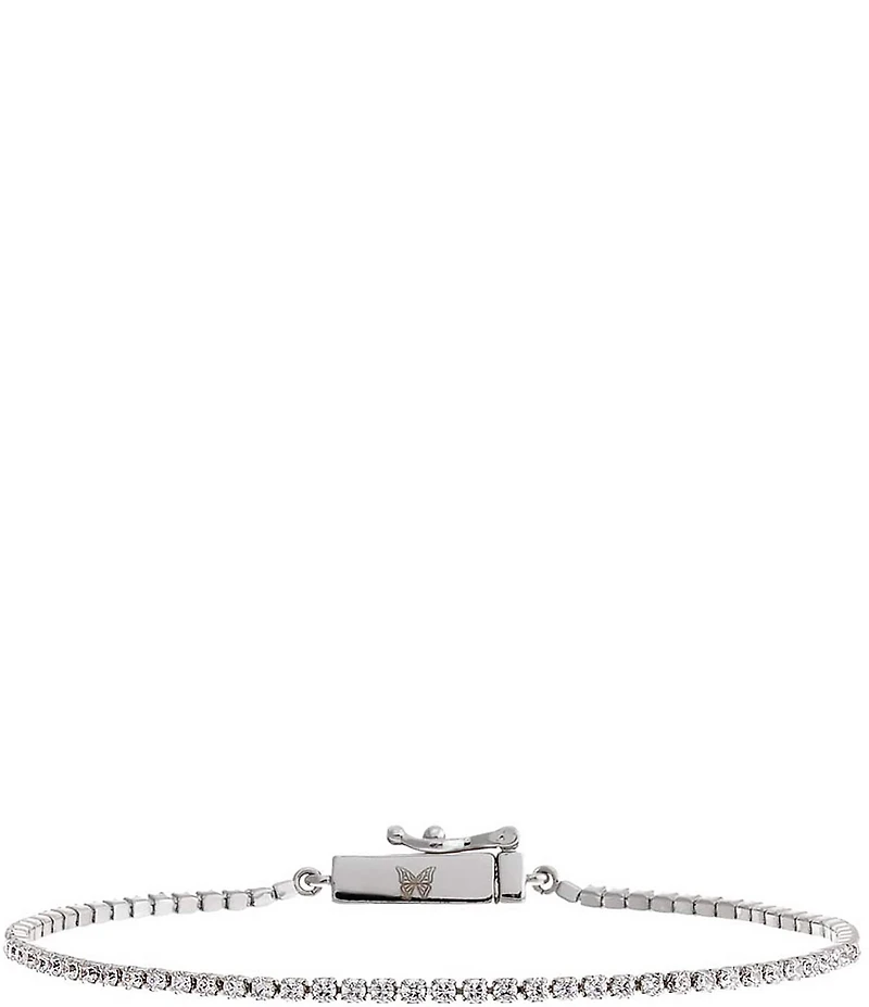 By Adina Eden Crystal Eden Classic Thin Tennis Line Bracelet