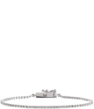 By Adina Eden Crystal Eden Classic Thin Tennis Line Bracelet