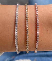 By Adina Eden Crystal Eden Classic Thin Tennis Line Bracelet