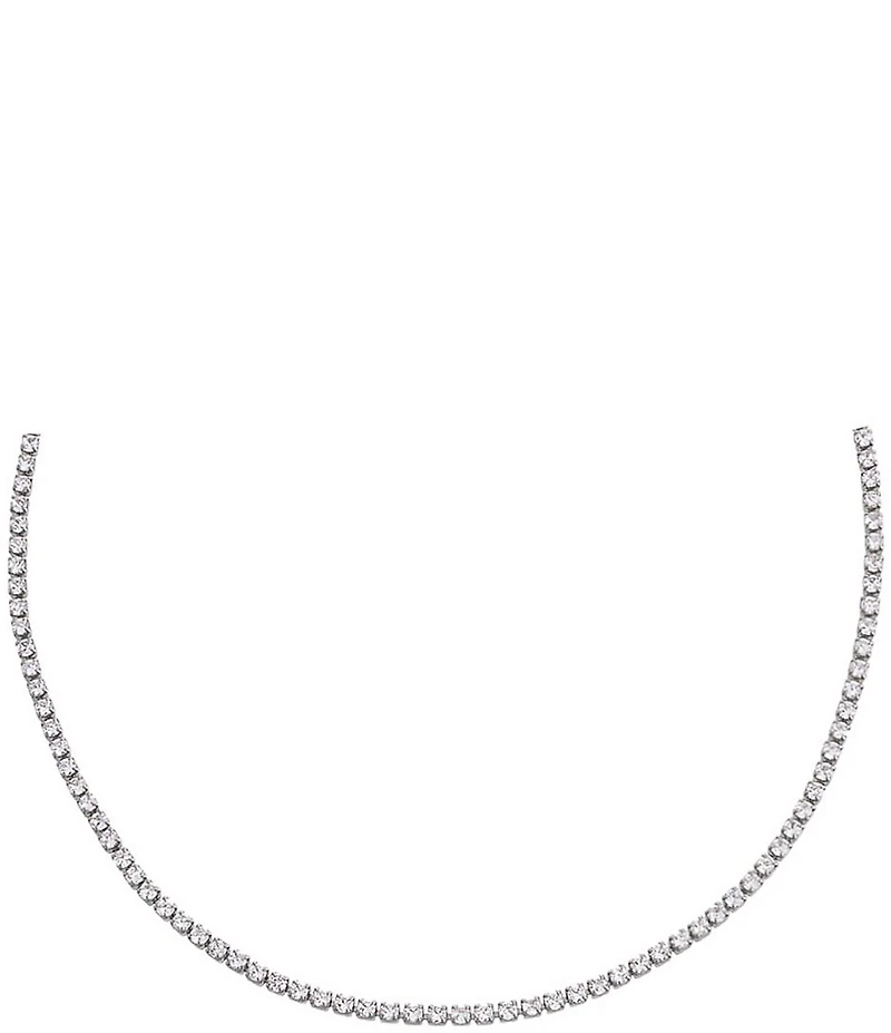 By Adina Eden Eden Thin Tennis Choker Necklace