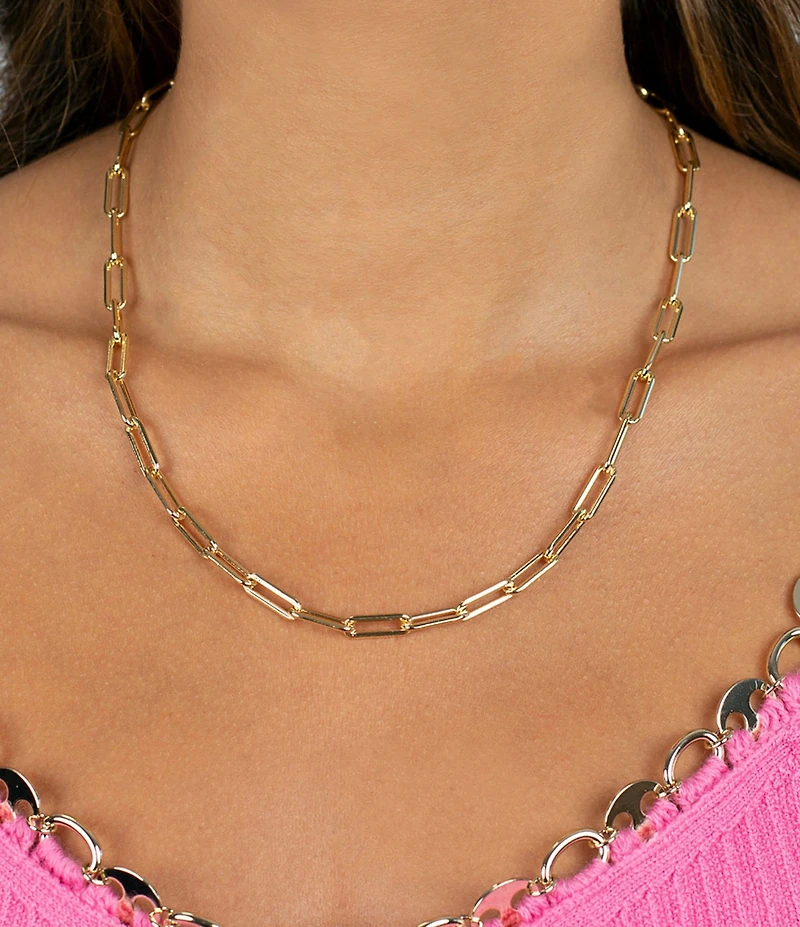 By Adina Eden Large Paperclip Link Chain 18'' Necklace