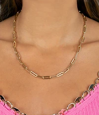 By Adina Eden Large Paperclip Link Chain 18'' Necklace