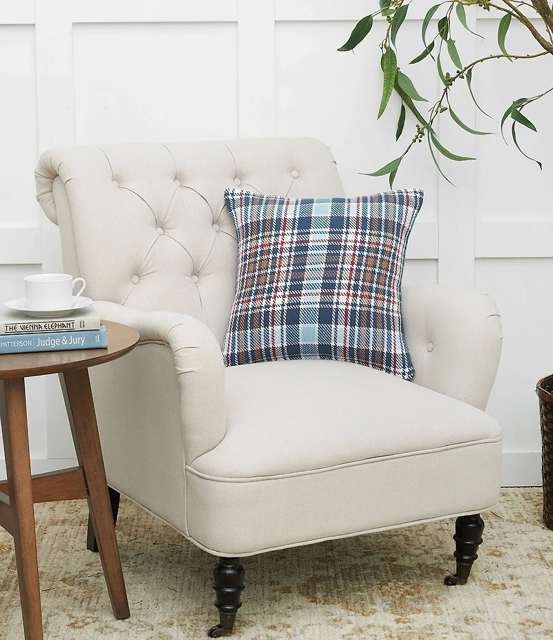 C&F Home Lawson Lake Plaid Woven Throw Pillow