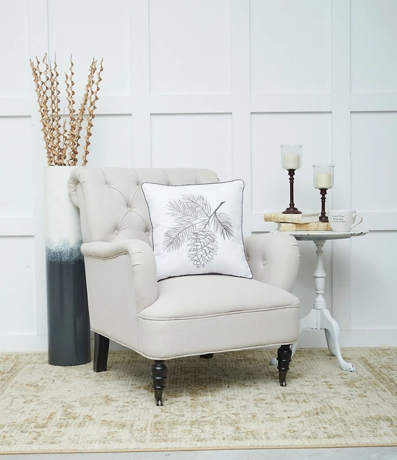 C&F Home Pinecone Embroidered Throw Pillow