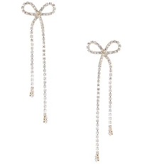 C by Cezanne Baby Stone Bow Drop Earrings