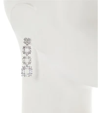 C by Cezanne CZ Square Linear Earrings