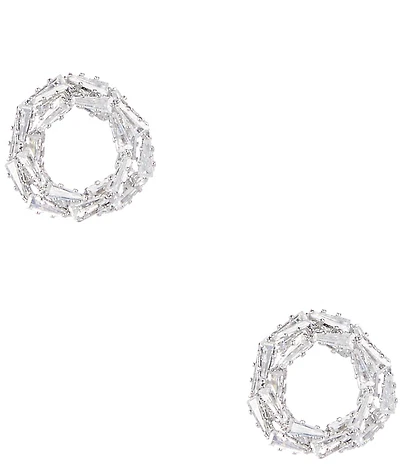 C by Cezanne CZ Twist Stud Earrings