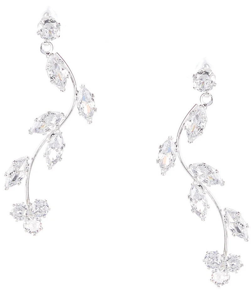 C by Cezanne CZ Vine Cherry Drop Earrings