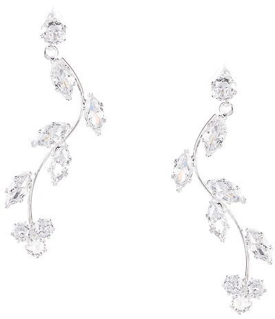 C by Cezanne CZ Vine Cherry Drop Earrings