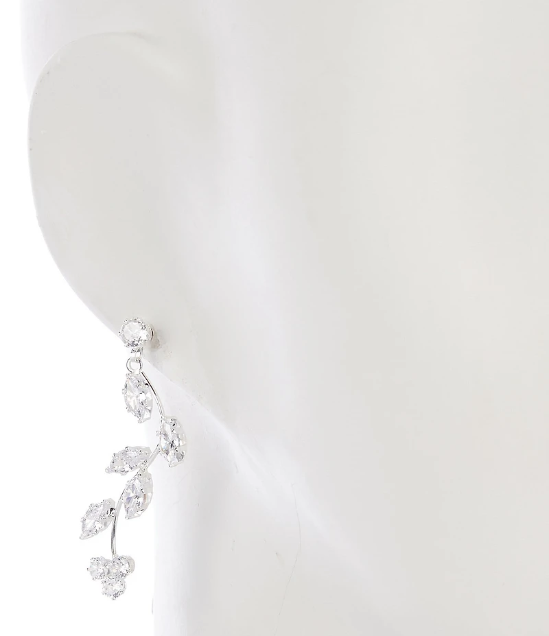 C by Cezanne CZ Vine Cherry Drop Earrings